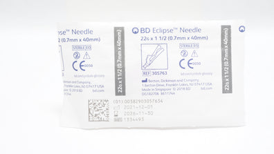 BD 305763 Eclipse Ndle 22G x 1 1/2